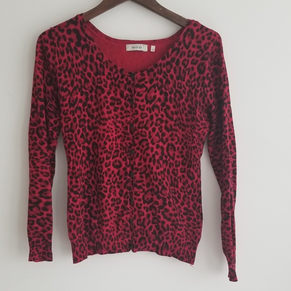 red cheetah sweater
